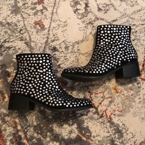 Studded heel boots